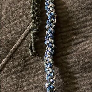 2 Paracord quick release keychains, Blue & Green